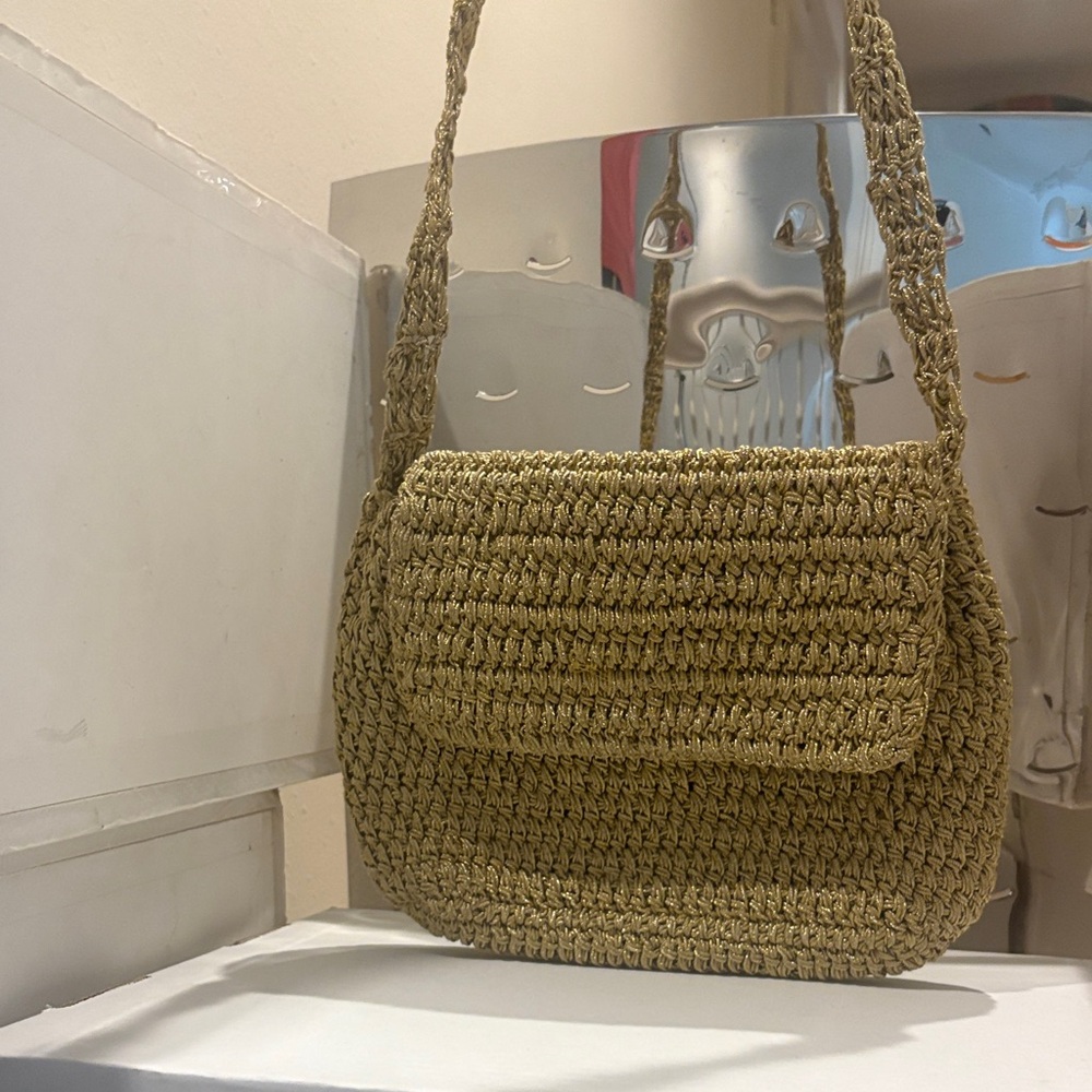 Sharif Natural Woven Shoulder Bag